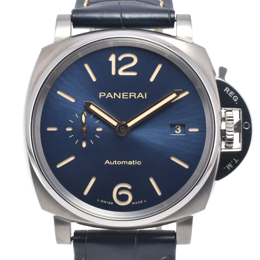 with paper PANERAI Luminor Due PAM00927 blue Dial Automatic Men's
 Watch J#147937