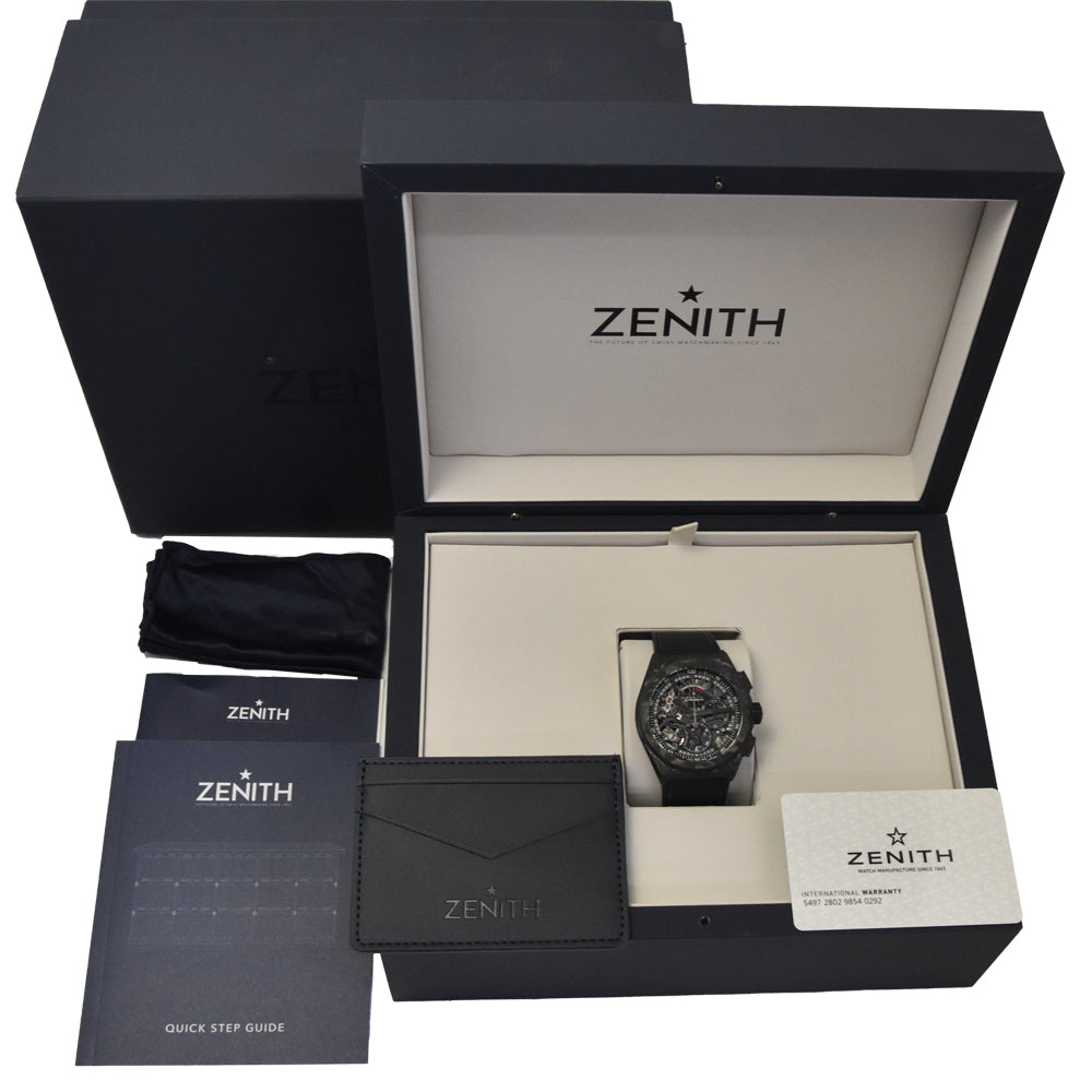 with paper ZENITH Defy El Primero 21 10.9000.9004/96.R921 black Dial Automatic Men's
 Watch I#147939