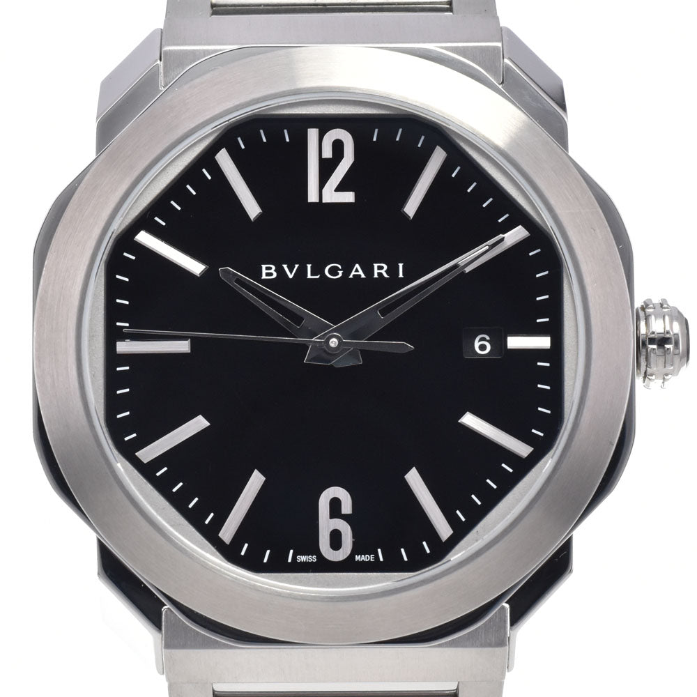 BVLGARI Octoma OC41S/102704 Date see-through back black Dial Automatic Men's
 Watch L#147946