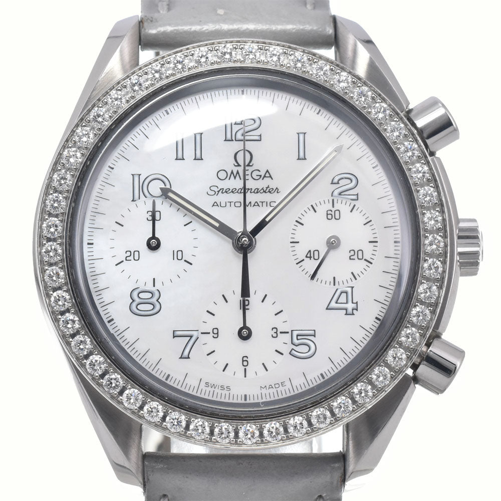 OMEGA Speedmaster 3815.72.55 Diamond Bezel Chronograph White shell Dial Automatic Unisex
 Watch I#147949