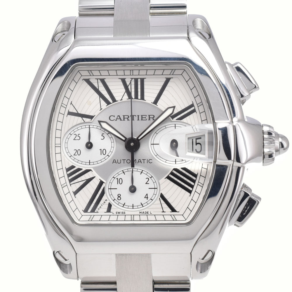 CARTIER Roadster W62019X6 Chronograph Date Silver Dial Automatic Men's
 Watch K#147951