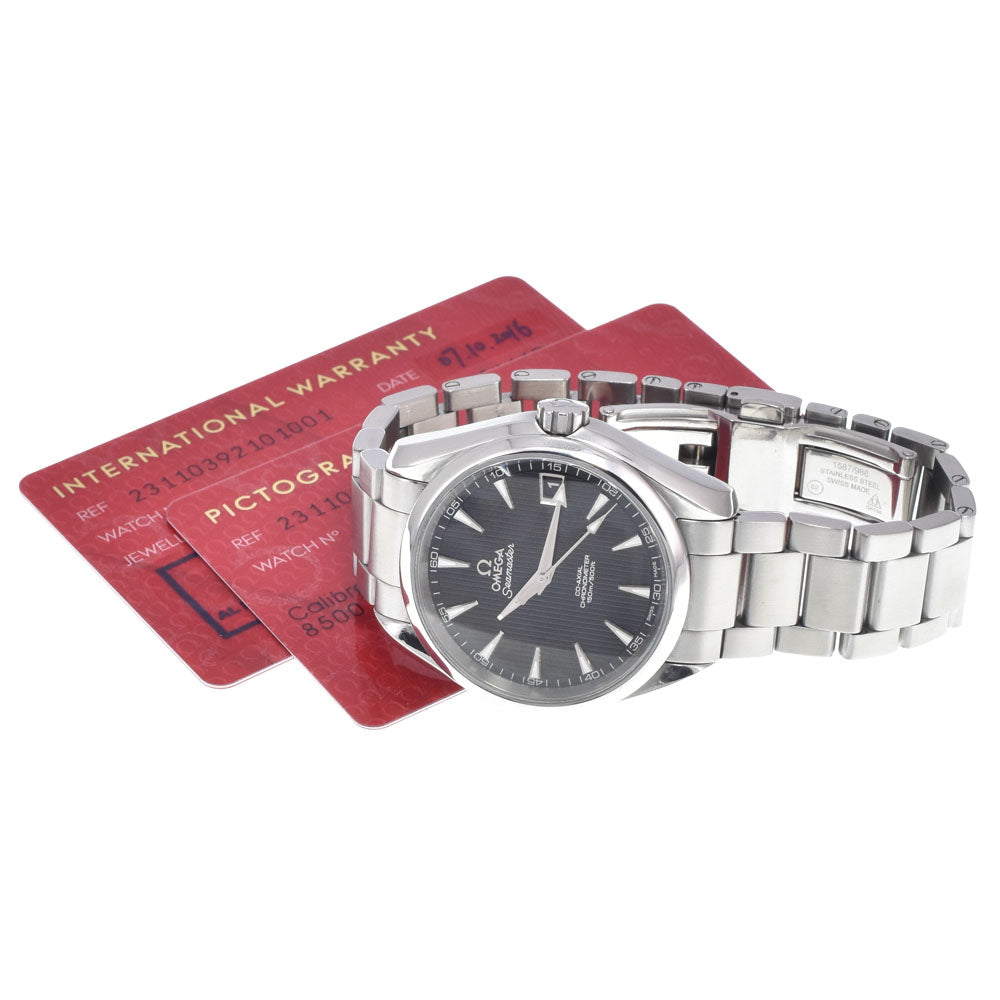 with paper OMEGA SeamasterAqua Terra 150m 231.10.39.21.01.001 Date black Dial Automatic Men's
 Watch I#147952