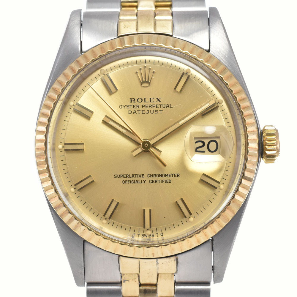 ROLEX Oyster Perpetual DATEJUST 1601 vintage No. 35 Wideboy Cal.1570 gold Dial Automatic Men's
 Watch K#147955