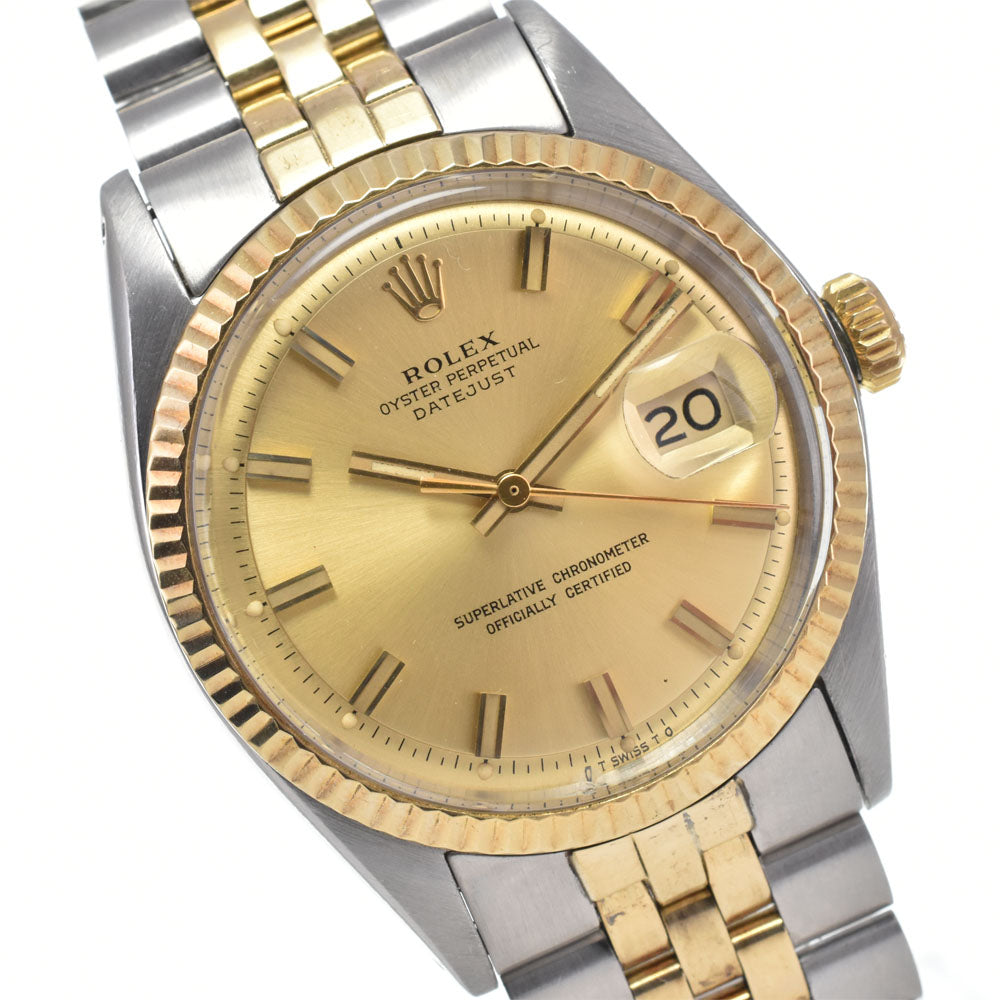 ROLEX Oyster Perpetual DATEJUST 1601 vintage No. 35 Wideboy Cal.1570 gold Dial Automatic Men's
 Watch K#147955