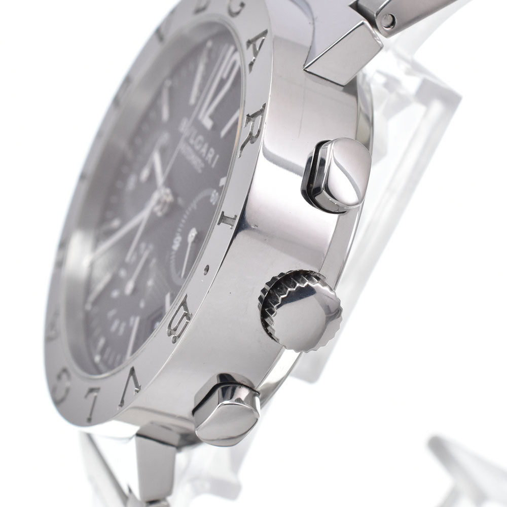with paper BVLGARI Bvlgari Bvlgari BB38SSCH Chronograph Date black Dial Automatic Men's
 Watch K#147960