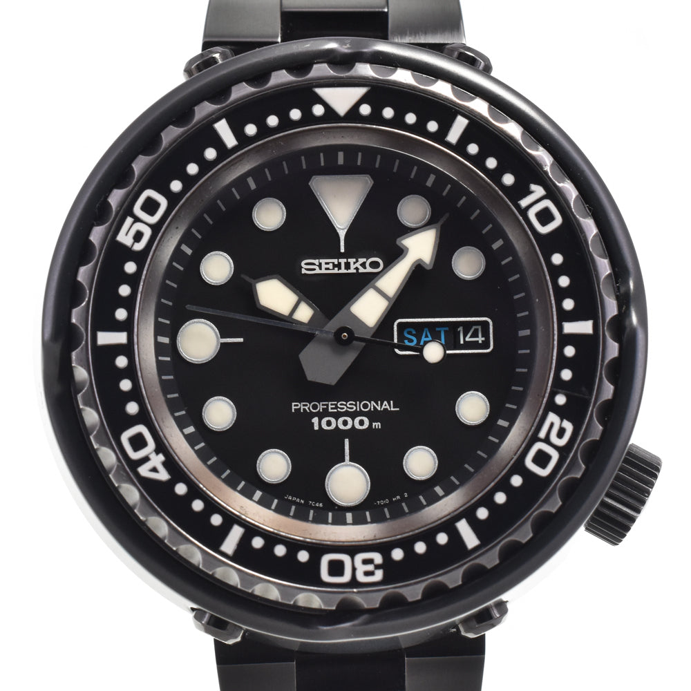 SEIKO Prospex Marine Master 1000m 7C46-0AA0 black Dial Quartz Men's
 Watch I#147964