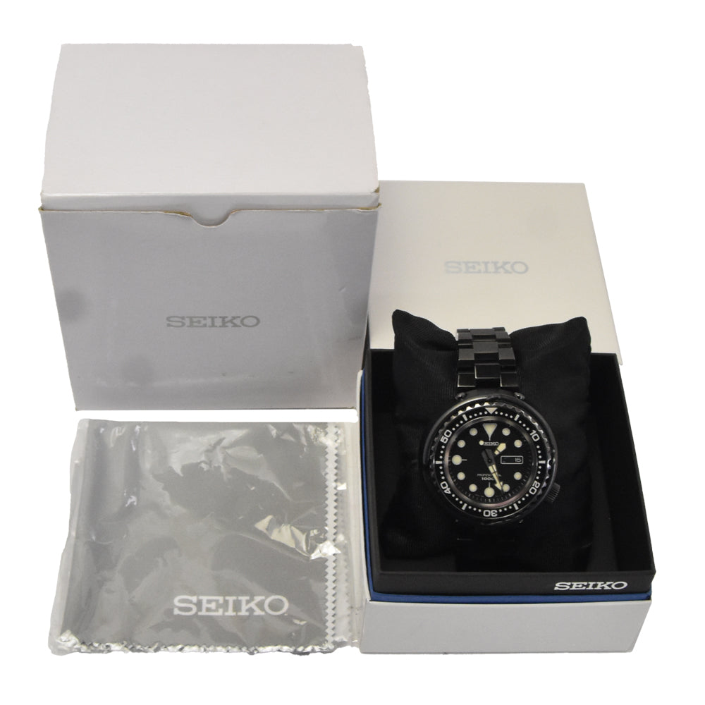 SEIKO Prospex Marine Master 1000m 7C46-0AA0 black Dial Quartz Men's
 Watch I#147964