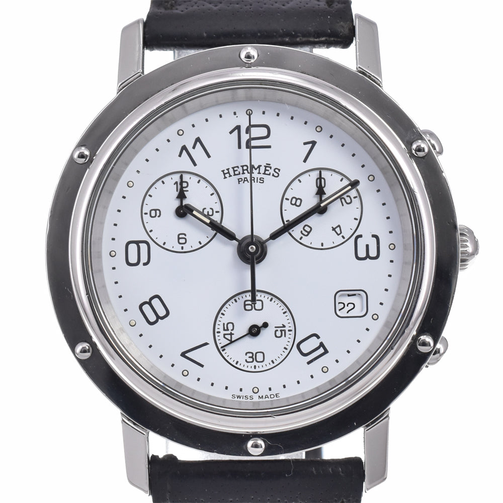HERMES Clipper CL1.910 Chronograph white Dial Quartz Men's
 Watch J#147968