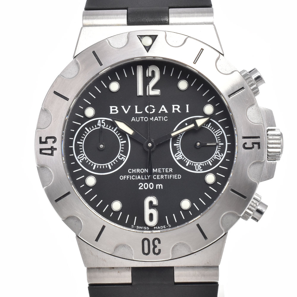 BVLGARI Diagono Scuba SC38S Chronograph black Dial Automatic Men's
 Watch B#147970