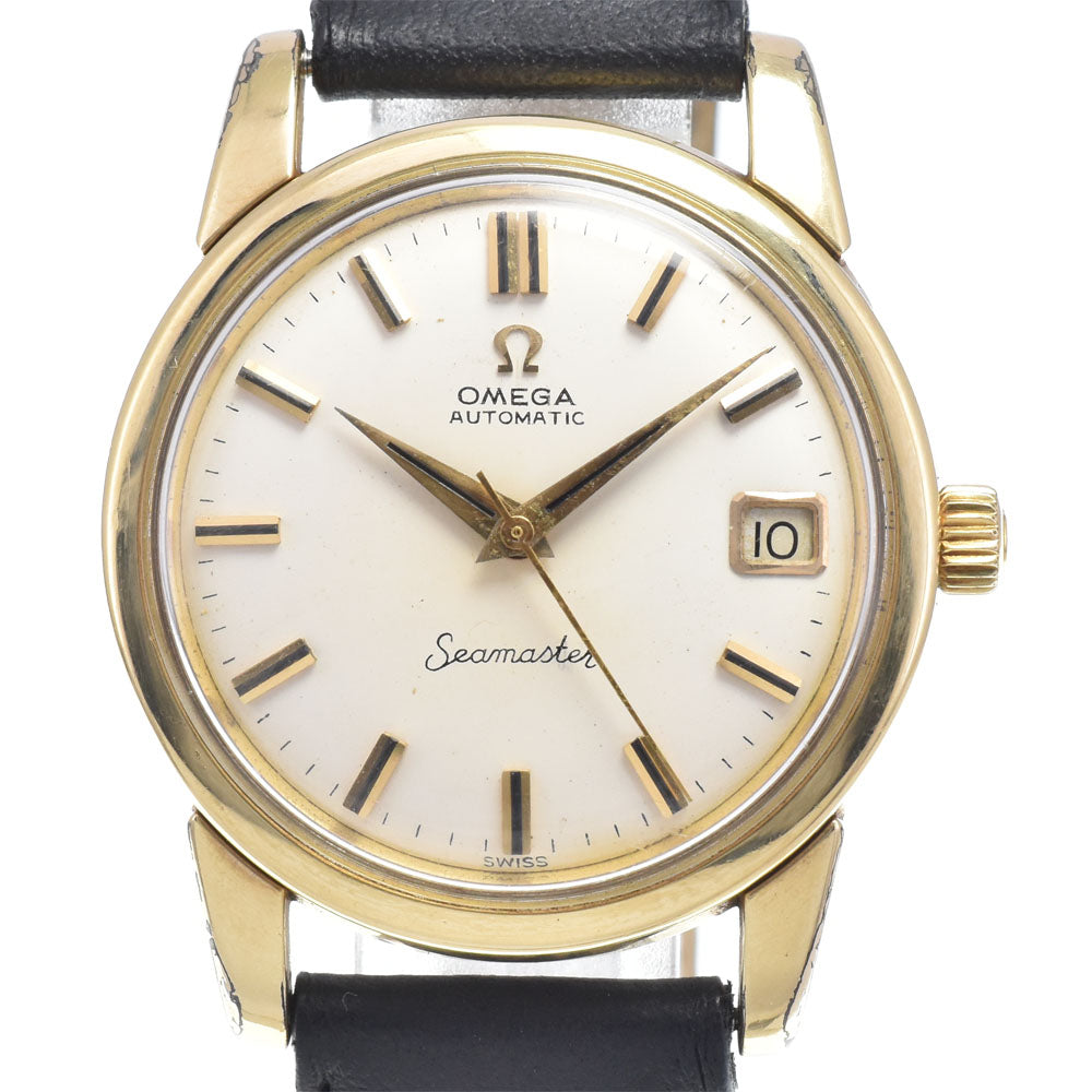 OMEGA Seamaster 166.009 vintage Date Gold Cap Cal.562 Silver Dial Automatic Men's
 Watch J#147972