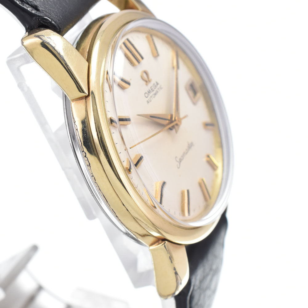 OMEGA Seamaster 166.009 vintage Date Gold Cap Cal.562 Silver Dial Automatic Men's
 Watch J#147972
