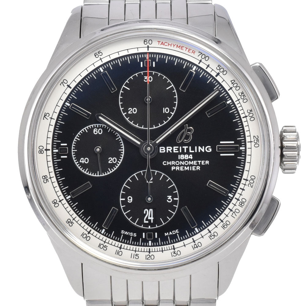 with paper BREITLING Premier A13315 Chronograph black Dial Automatic Men's
 Watch K#147974