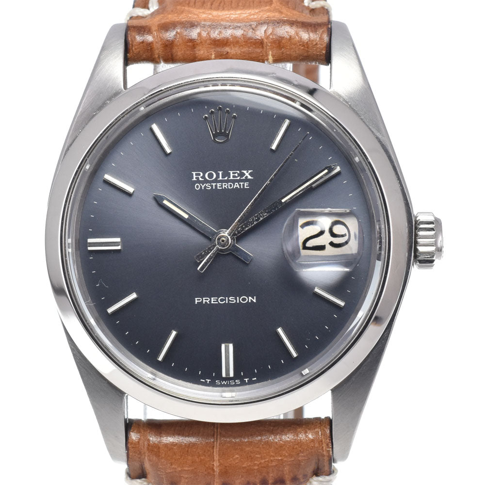 ROLEX Oyster Date Precision 6694 vintage Cal.1225 gray Dial Hand Winding Men's
 Watch J#147979