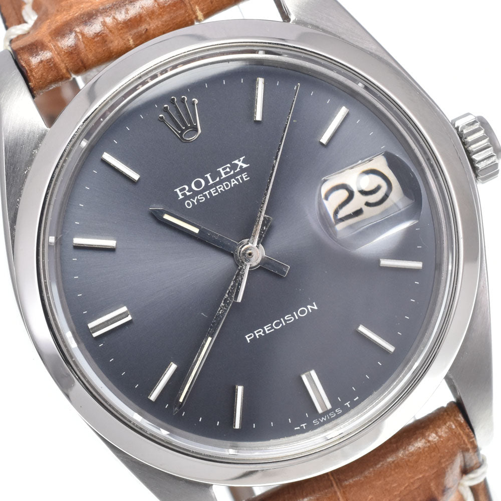 ROLEX Oyster Date Precision 6694 vintage Cal.1225 gray Dial Hand Winding Men's
 Watch J#147979