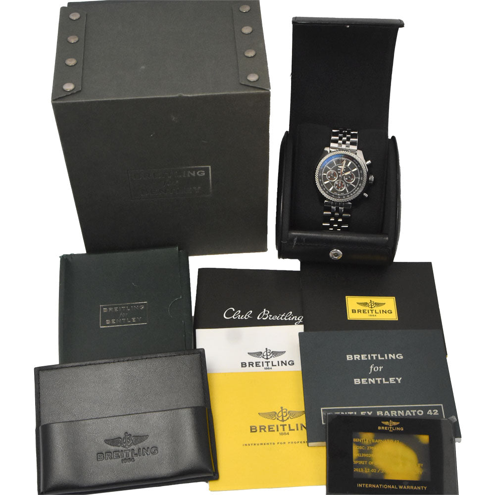 with paper BREITLING Bentley Vernate A41390 Chronograph black Dial Automatic Men's
 Watch K#147986