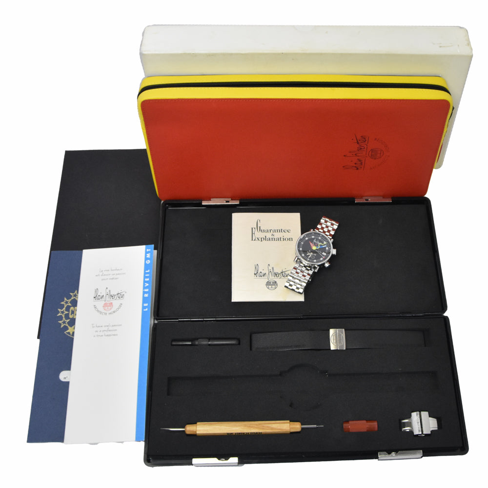 with paper Alain Silberstein Le Réveil 500 limited black Dial Automatic Men's
 Watch P#147988