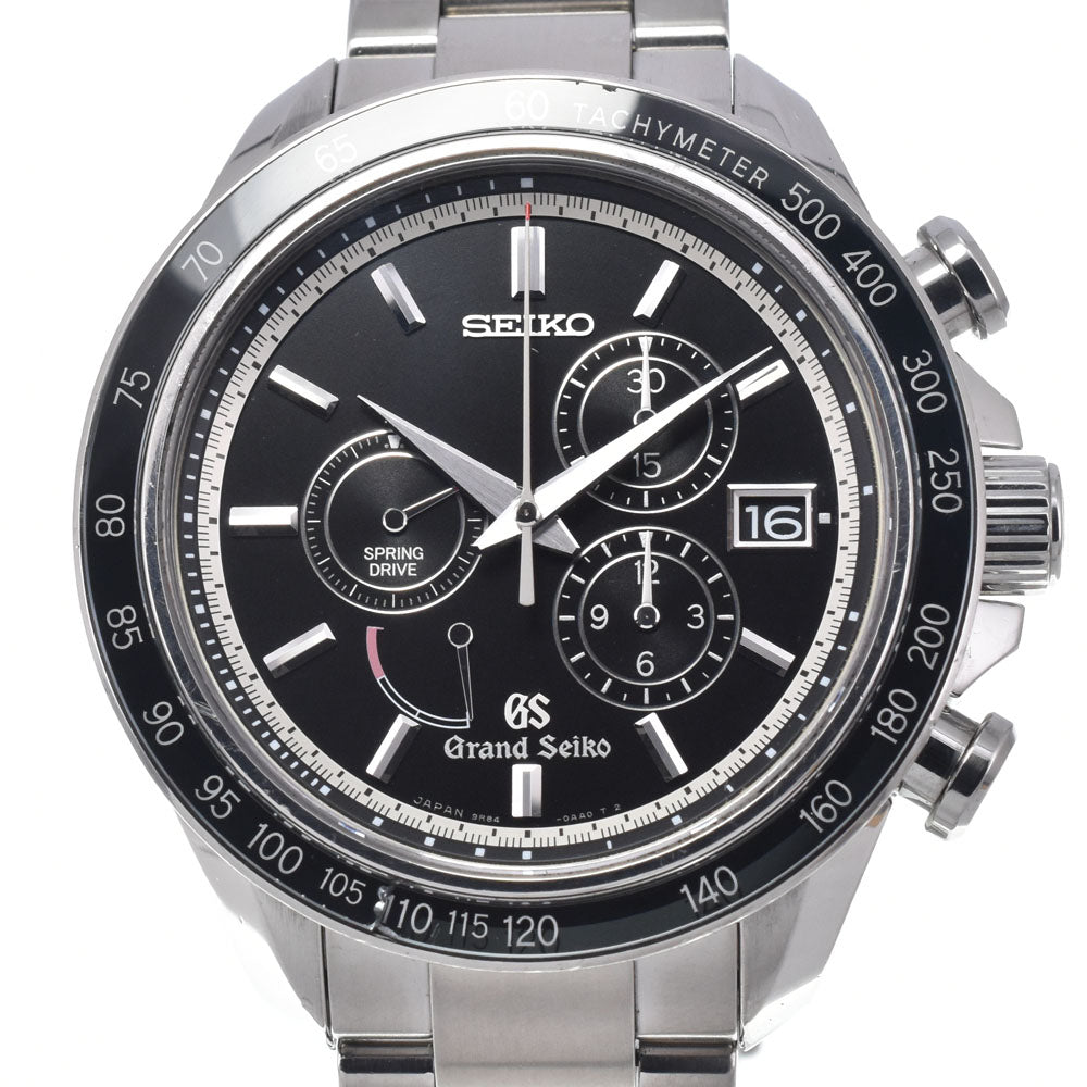 SEIKO Grand Seiko SBGB003/9R84-0AA0 Chronograph black Dial Spring drive Men's
 Watch J#147991