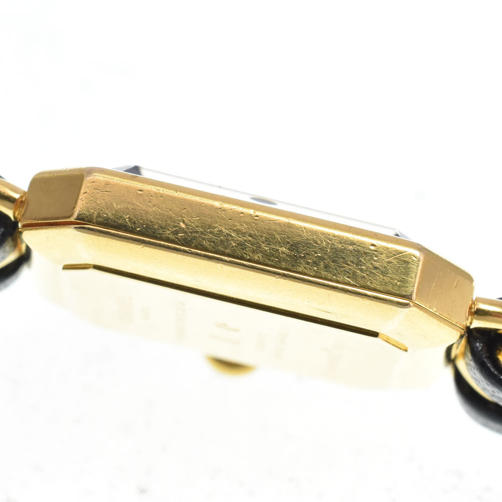 CHANEL Premiere L H0001 Gold Plated / Leather black Dial Quartz Ladies
 Watch J#147993