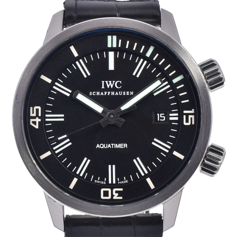 IWC SCHAFFHAUSEN Aqua timer IW323101 Inner rotation Bezel black Dial Automatic Men's
 Watch J#147995