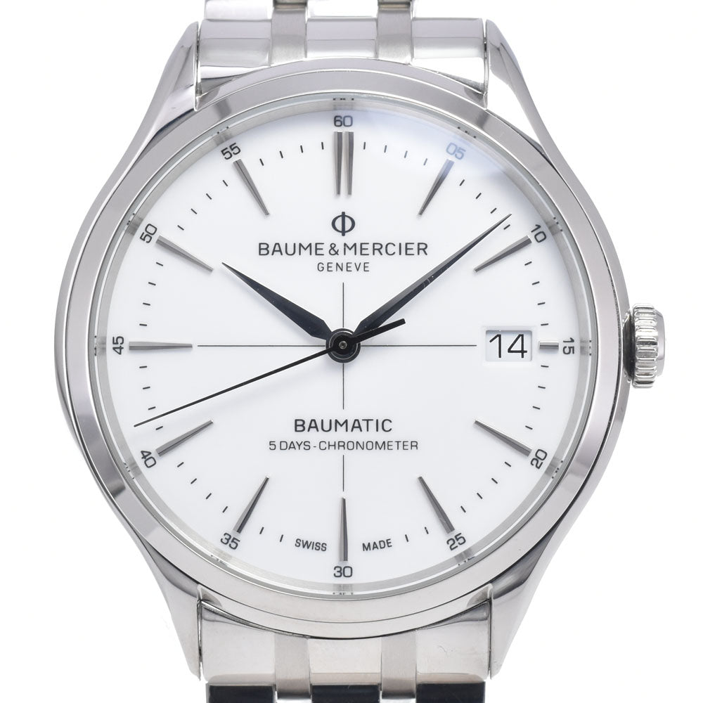 with paper Baume & Mercier Clifton M0A10505/65884 white Dial Automatic Men's
 Watch J#147996