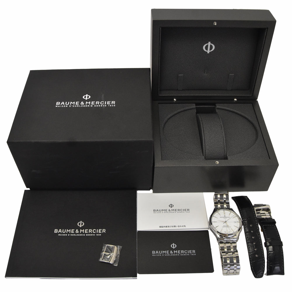 with paper Baume & Mercier Clifton M0A10505/65884 white Dial Automatic Men's
 Watch J#147996