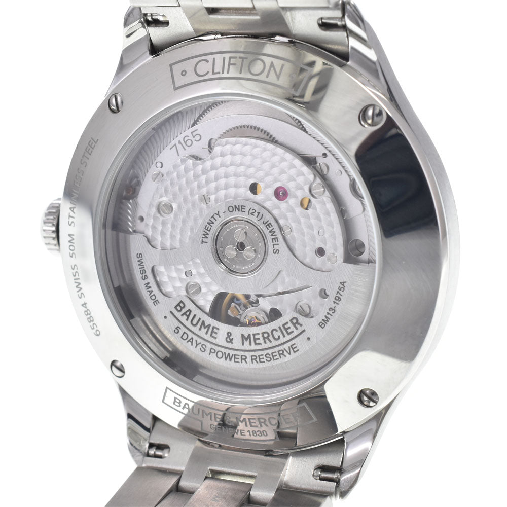 with paper Baume & Mercier Clifton M0A10505/65884 white Dial Automatic Men's
 Watch J#147996
