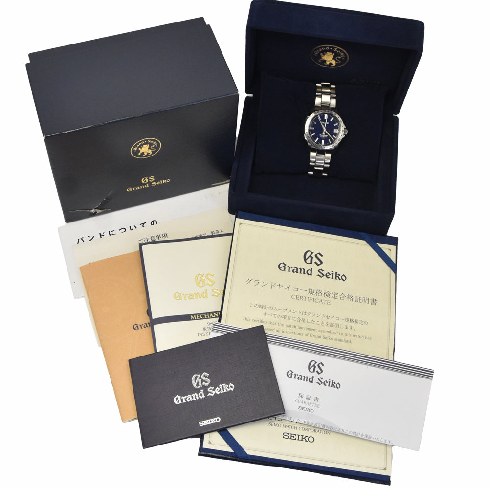 with paper SEIKO Grand Seiko SBGM029/9S66-00C0 10周年記念限定モデル blue Dial Automatic Men's
 Watch J#147998