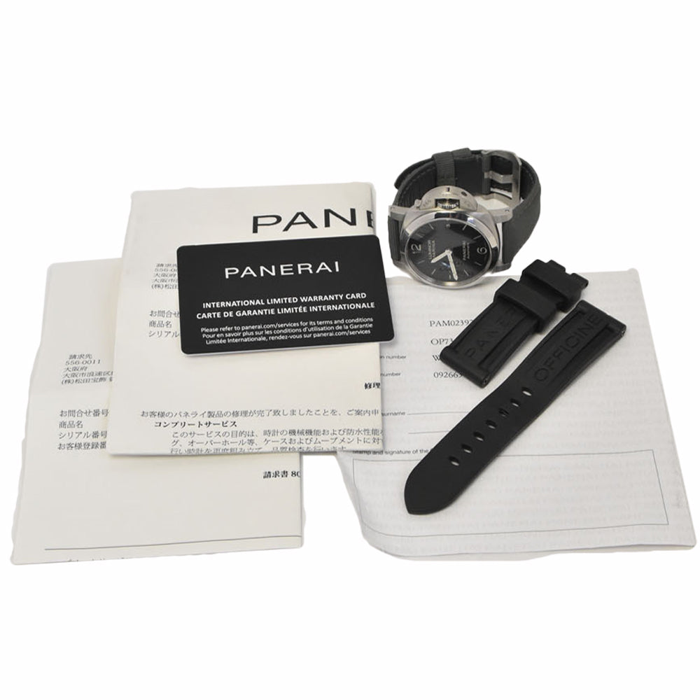with paper PANERAI Luminor Marina PAM02392 Small second black Dial Automatic Men's
 Watch L#148009