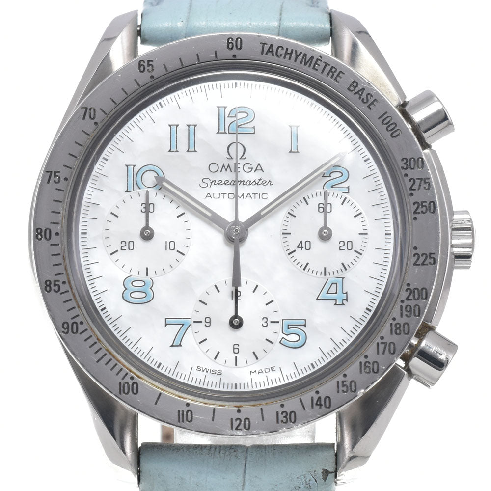 with paper OMEGA Speed master reduced 3802.71.53 Chronograph White shell Dial Automatic Unisex
 Watch I#148010