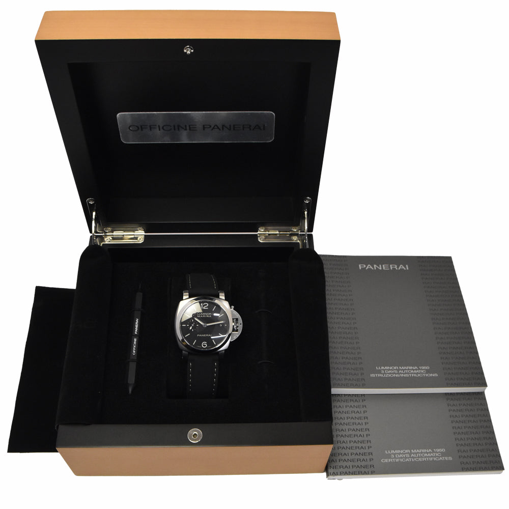 with paper PANERAI Luminor Marina PAM00392 Small second black Dial Automatic Men's
 Watch J#148011