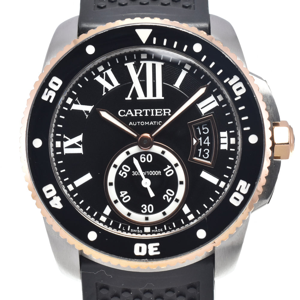 with paper CARTIER Calibre de cartier diver W7100055 black Dial Automatic Men's
 Watch I#148021