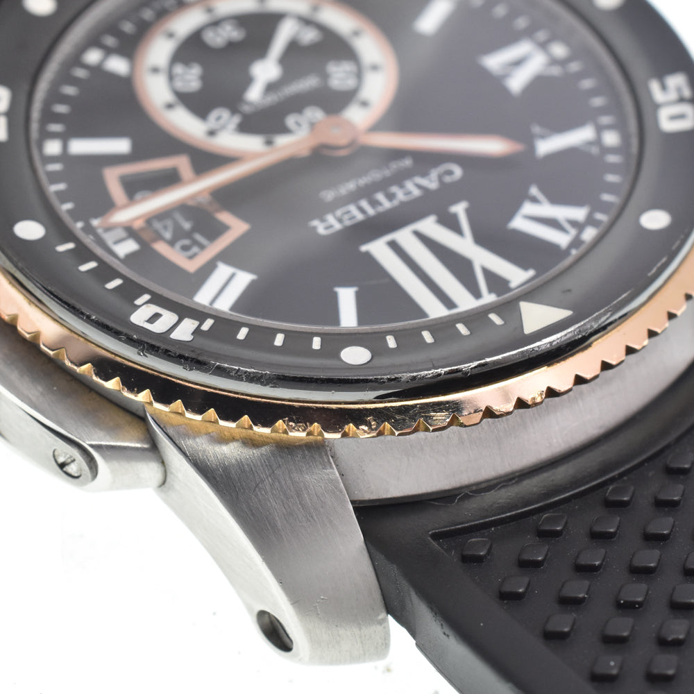 with paper CARTIER Calibre de cartier diver W7100055 black Dial Automatic Men's
 Watch I#148021