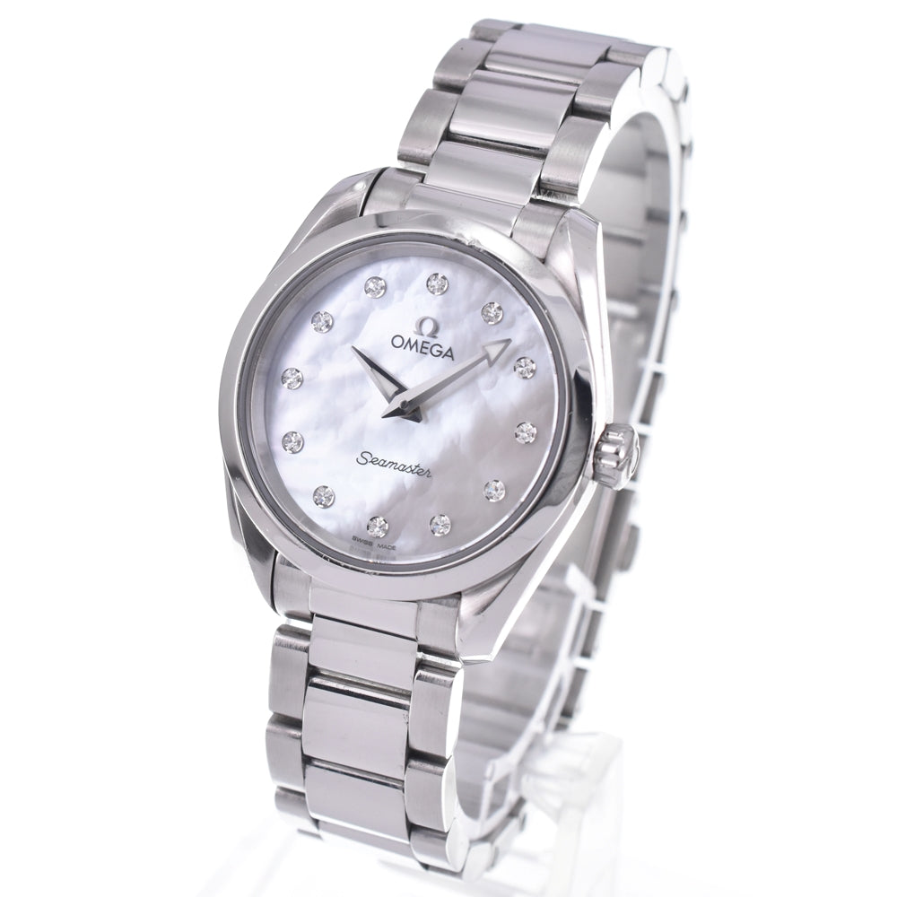 OMEGA SeamasterAqua Terra 220.10.28.60.55.001 12P diamond White shell Dial Quartz Ladies
 Watch L#148022