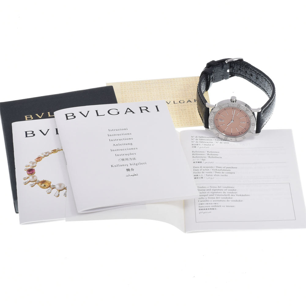 with paper BVLGARI Bvlgari Bvlgari BB33SL salmon pink Dial Quartz Unisex
 Watch L#148023
