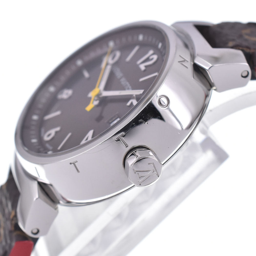 LOUIS VUITTON Tambour Q1211 Date Brown Dial Quartz Ladies
 Watch K#148024