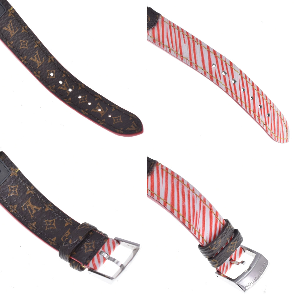 LOUIS VUITTON Tambour Q1211 Date Brown Dial Quartz Ladies
 Watch K#148024