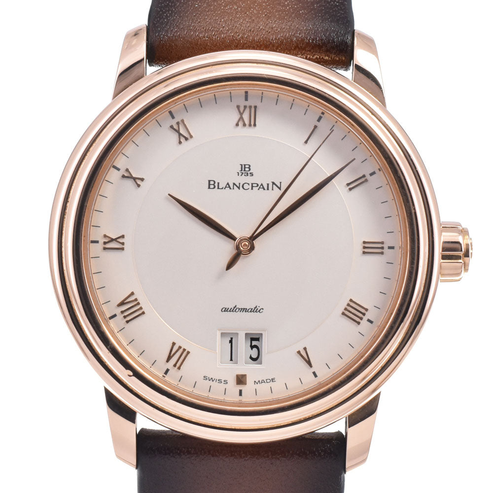 Blancpain Villeret 6850-3642-55 K18RG Double Window Opalin Dial Automatic Men's
 Watch J#148025