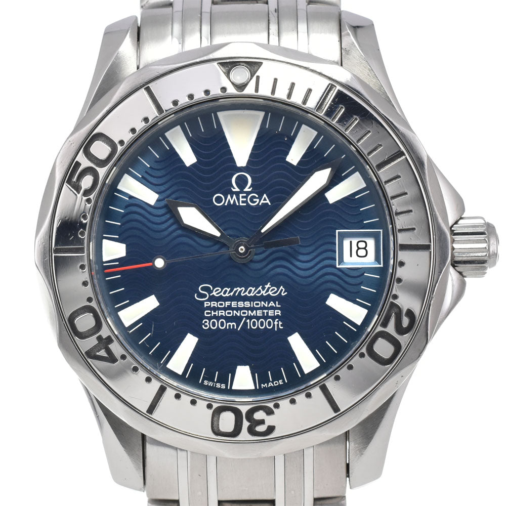 OMEGA Seamaster 120m Jacques Mayol 1999 2554.80 blue Dial Automatic Boy's
 Watch L#148046