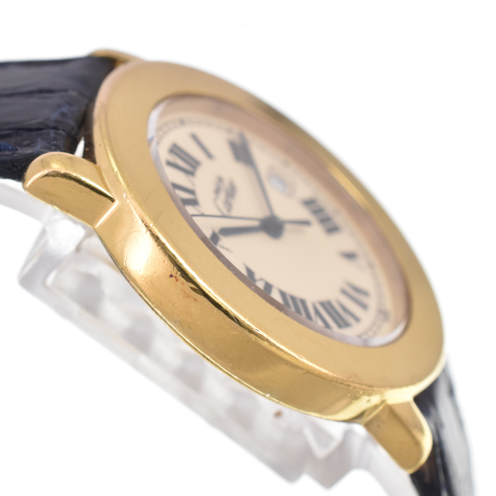 CARTIER Mastrond LM W1006822 Ivory Dial Quartz Ladies
 Watch I#148056
