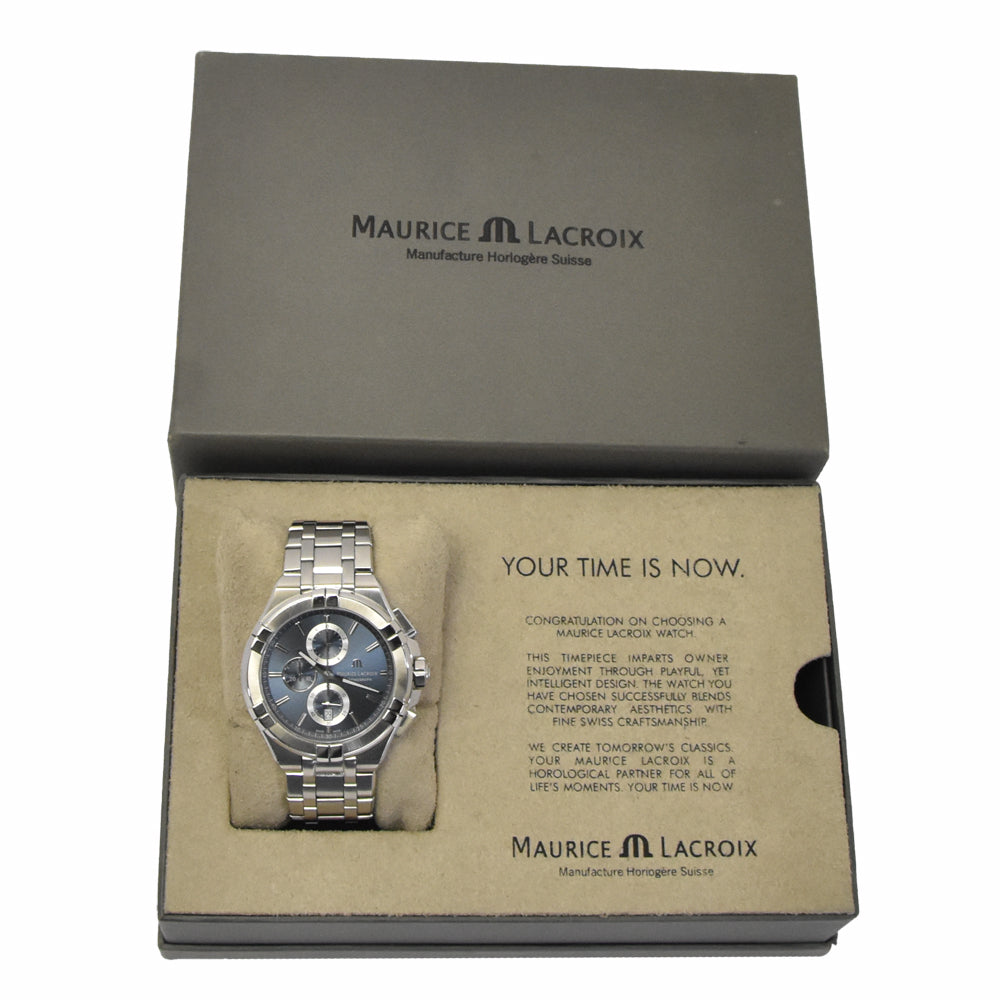 MAURICE LACROIX icon AI1018-SS002-430 blue Dial Quartz Men's
 Watch J#148057