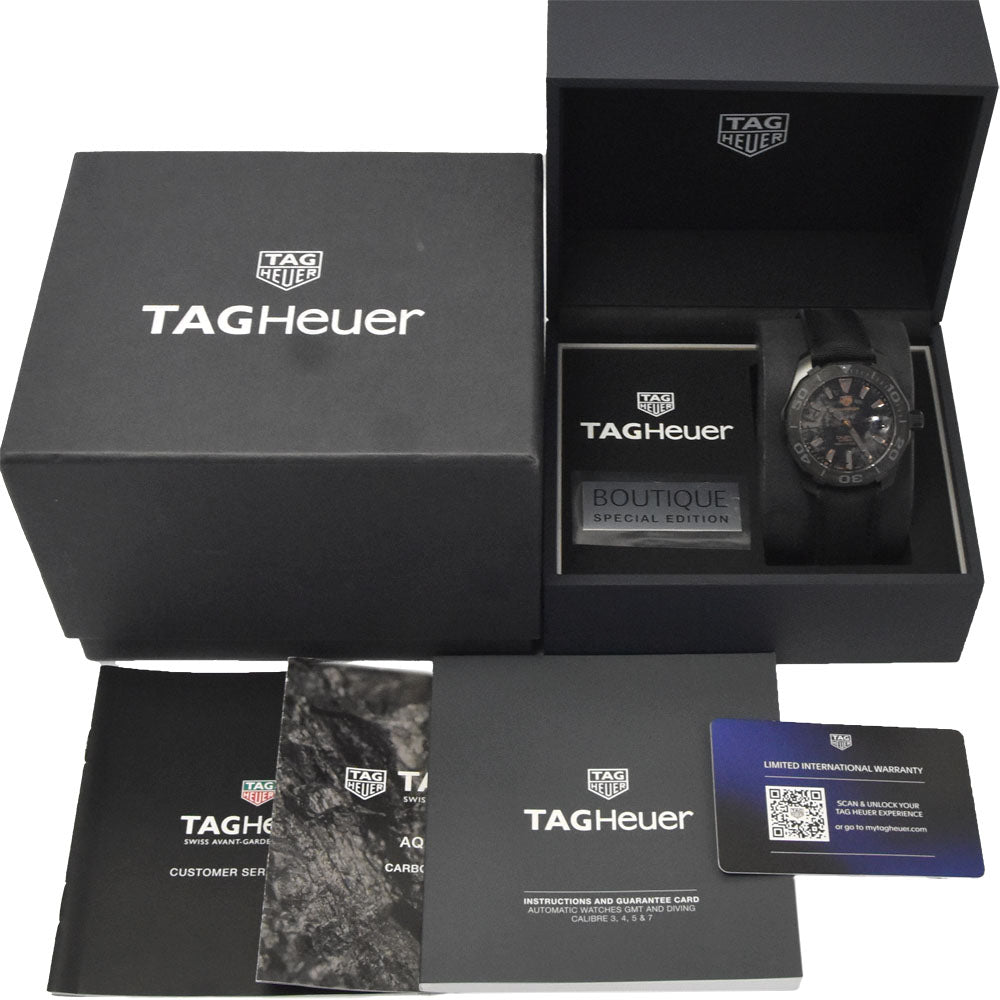 with paper TAG HEUER Aqua racer WBD218A-0 Limited to 750 pieces carbon Dial Automatic Men's
 Watch I#148061