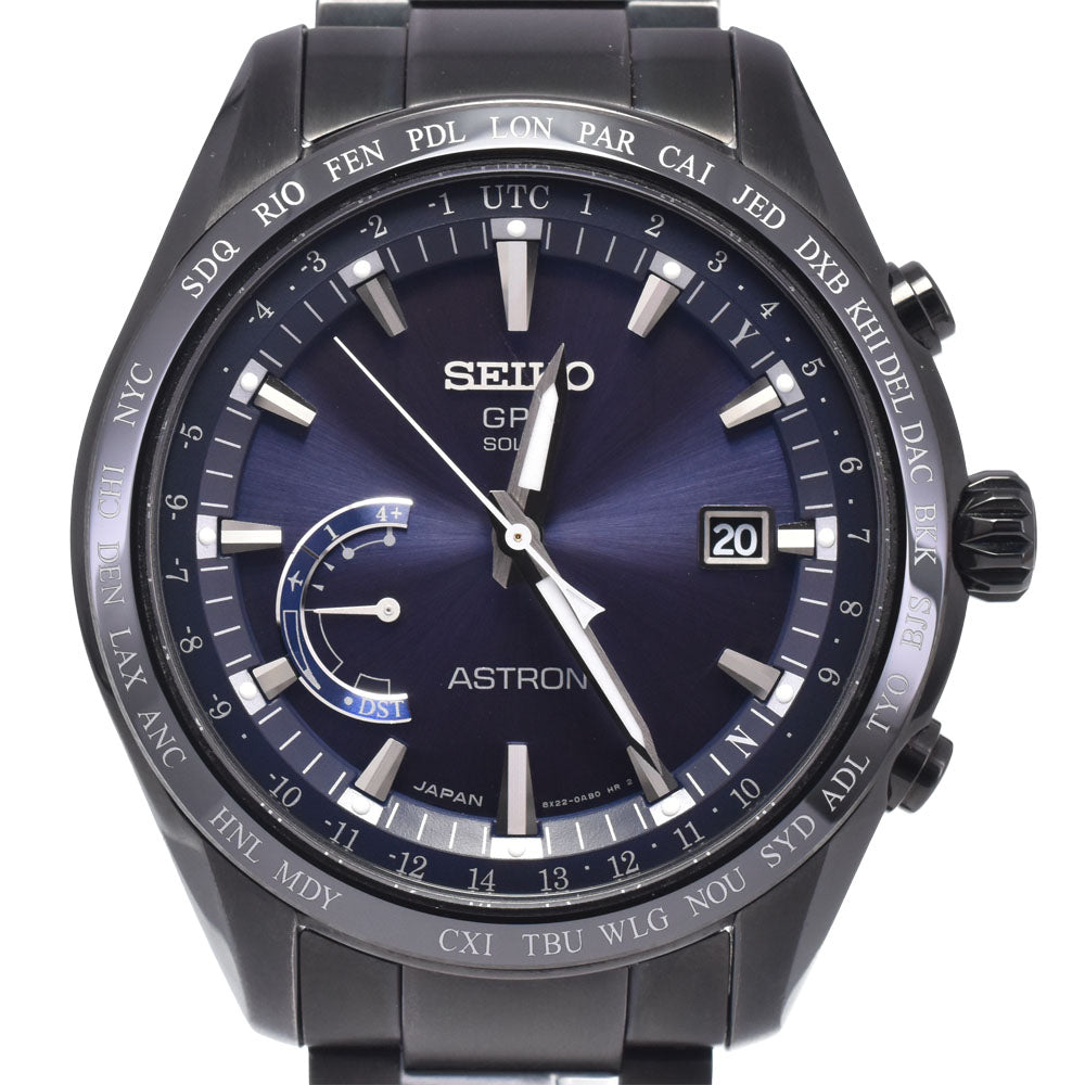 with paper SEIKO Astron 8X22-0AG0-2/SBXB111 GPS Navy Dial GPS Solar Men's
 Watch I#148065