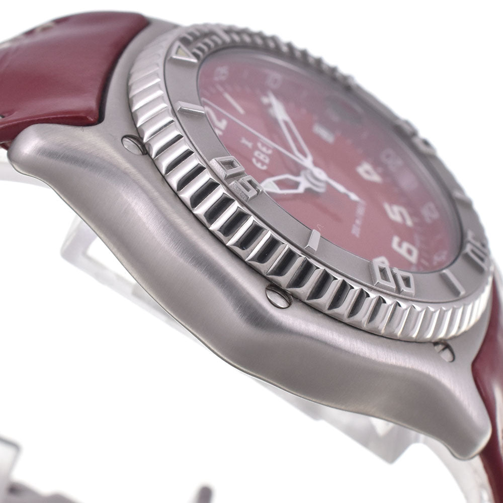with paper EBEL Discovery E9187341 Date Red Dial Quartz Men's
 Watch I#148067