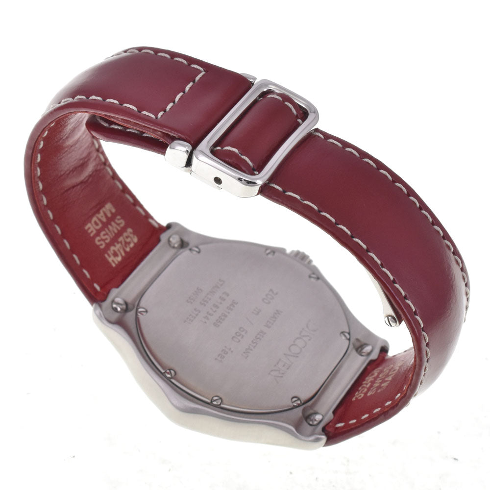 with paper EBEL Discovery E9187341 Date Red Dial Quartz Men's
 Watch I#148067