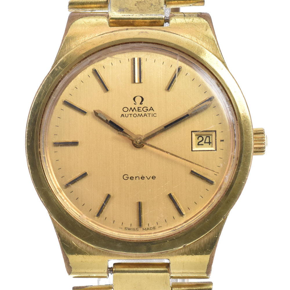 OMEGA Geneva Date 166.0173 vintage Cal.1012 gold Dial Automatic Men's
 Watch R#148068