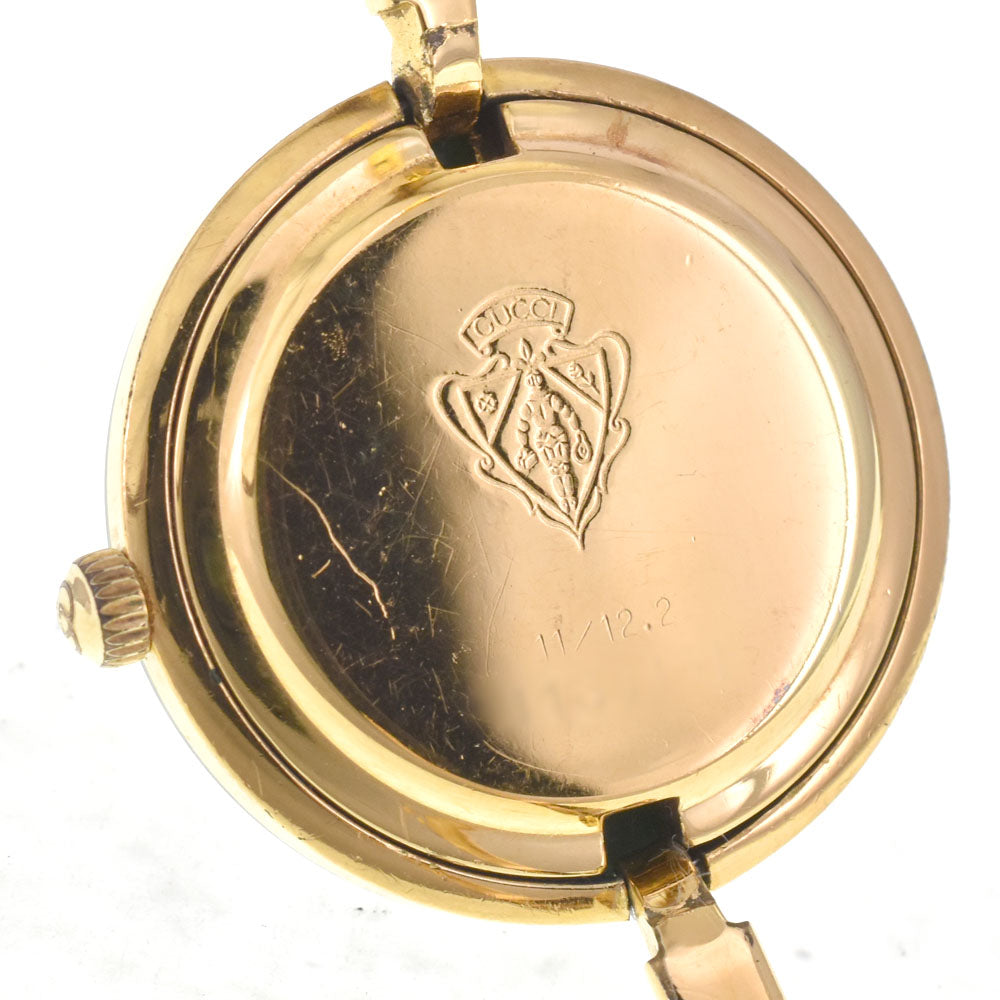 GUCCI Change bezel 11/12.2 Gold Plated white Dial Quartz Ladies
 Watch I#148072