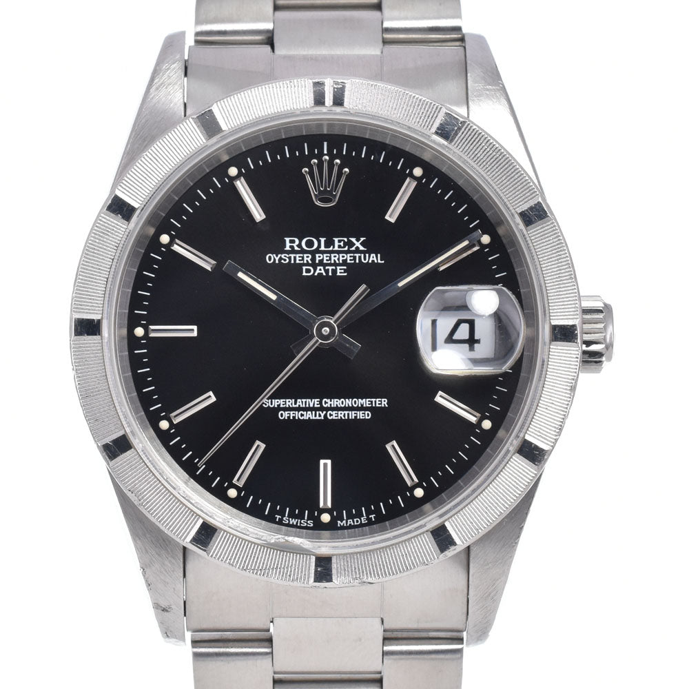 ROLEX Oyster perpetual 15210 vintage Cal.3135 black Dial Automatic Men's
 Watch N#148074
