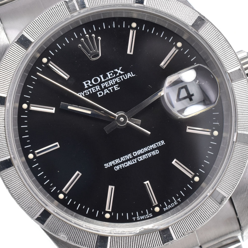 ROLEX Oyster perpetual 15210 vintage Cal.3135 black Dial Automatic Men's
 Watch N#148074