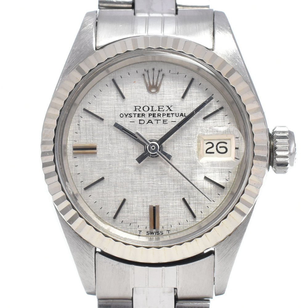 ROLEX Oyster perpetual date 6917 vintage Cal.2030 Silver Dial Automatic Ladies
 Watch J#148075