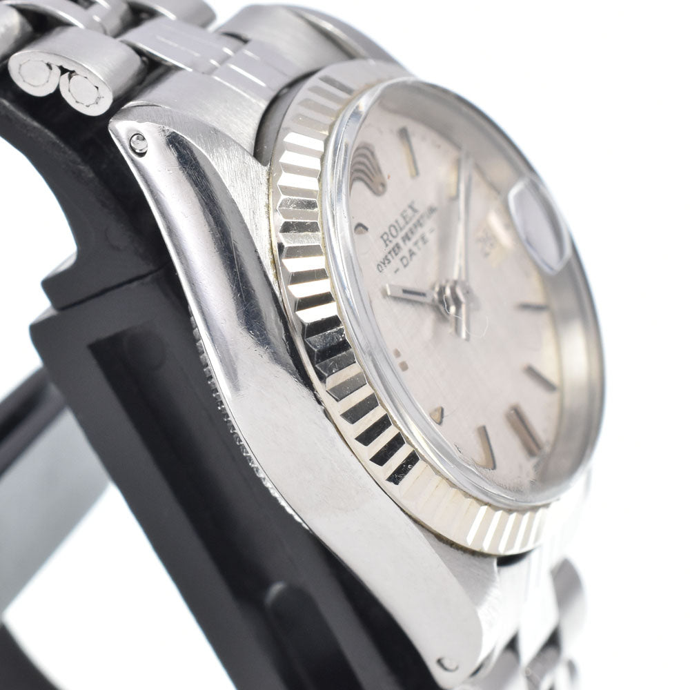 ROLEX Oyster perpetual date 6917 vintage Cal.2030 Silver Dial Automatic Ladies
 Watch J#148075
